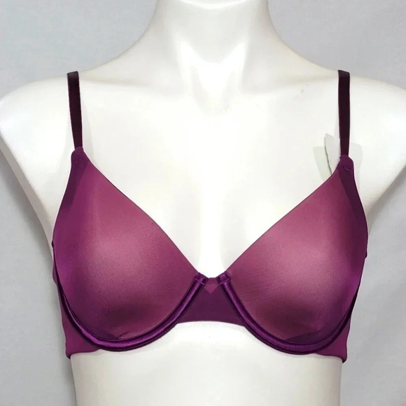 36B Maidenform 7321 Sensual Shapes Demi UW Bra Burgundy NWT - Picture 2 of 5